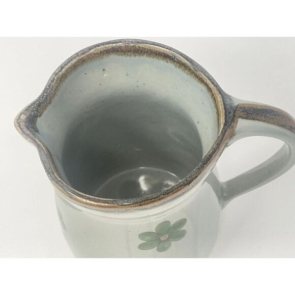 Vintage Ken Edwards El Palomar Tonala Mexico Pitcher Jug Green Bird Floral 7.25” - Picture 7 of 8